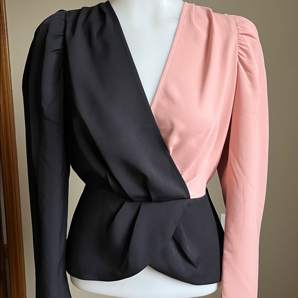 Surplice Cinched Waist Top